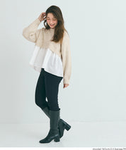 假兩件長袖毛衣娃娃上衣