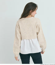 假兩件長袖毛衣娃娃上衣