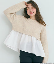 假兩件長袖毛衣娃娃上衣