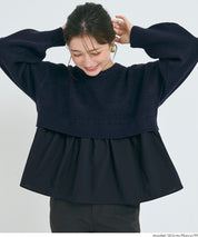 假兩件長袖毛衣娃娃上衣