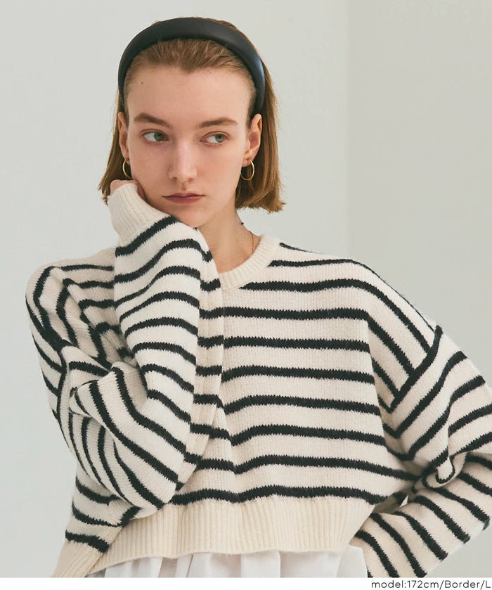 假兩件長袖毛衣娃娃上衣