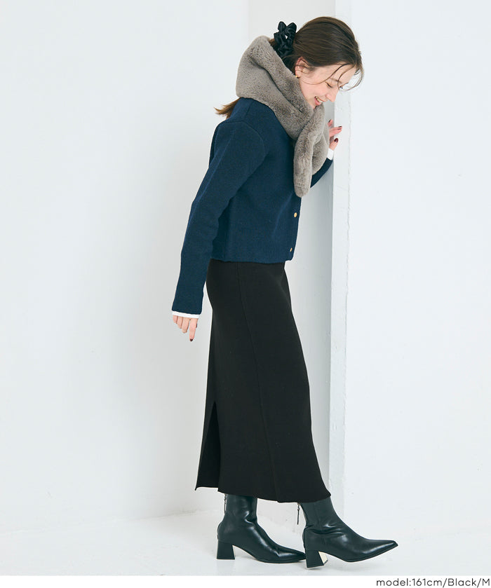 米蘭羅紋直筒半裙