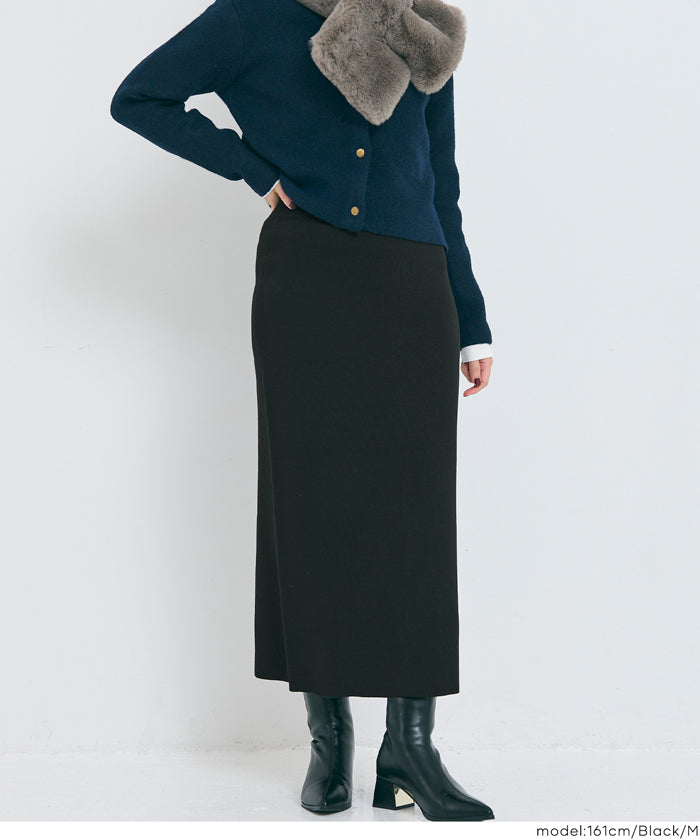 米蘭羅紋直筒半裙