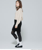 立領氣球袖短版針織上衣