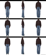 立領氣球袖短版針織上衣