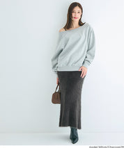 毛絨針織I字長裙