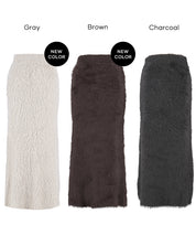 毛絨針織I字長裙