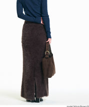 毛絨針織I字長裙