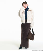 毛絨針織I字長裙