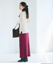 安哥拉觸感船領針織上衣