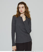 安哥拉觸感船領針織上衣