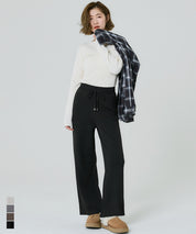 美腿顯瘦垂墜針織長褲