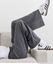 美腿顯瘦垂墜針織長褲