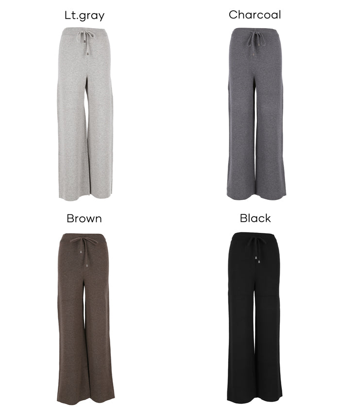 美腿顯瘦垂墜針織長褲