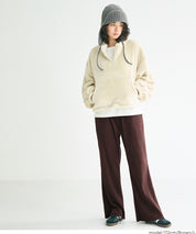 保暖羅紋休閒寬褲