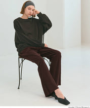 保暖羅紋休閒寬褲