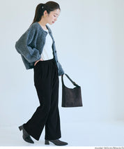 保暖羅紋休閒寬褲