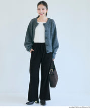 保暖羅紋休閒寬褲