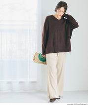 保暖羅紋休閒寬褲