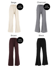 保暖羅紋休閒寬褲