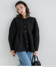 金釦娃娃針織開襟上衣