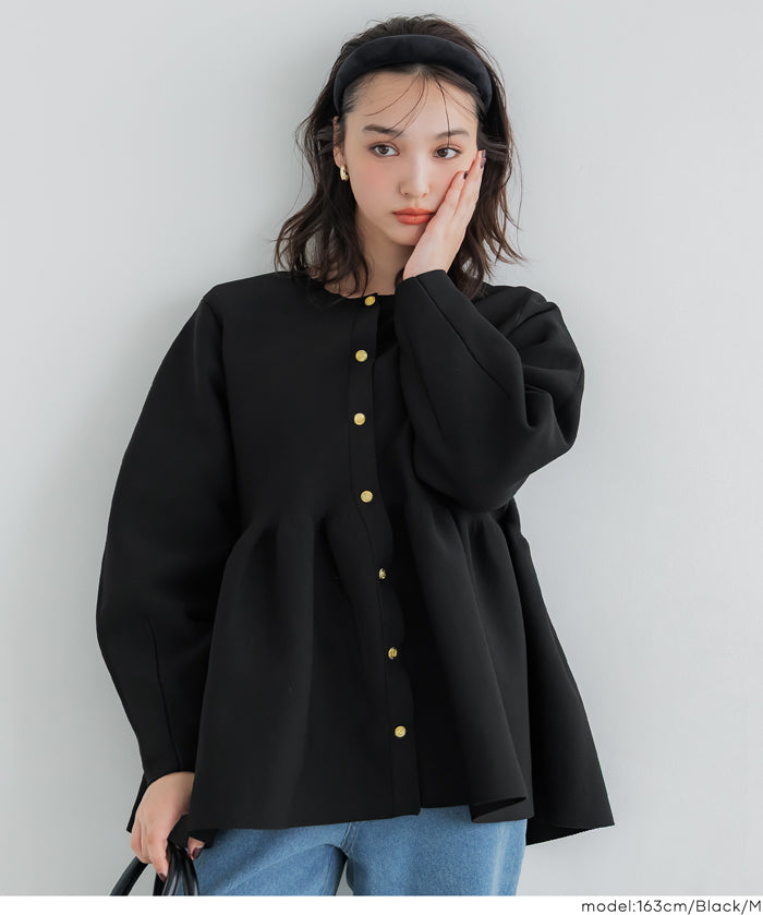 金釦娃娃針織開襟上衣