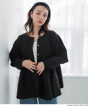 金釦娃娃針織開襟上衣