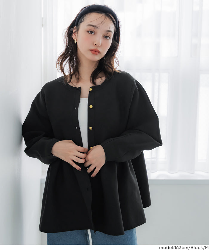 金釦娃娃針織開襟上衣