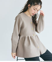 金釦娃娃針織開襟上衣