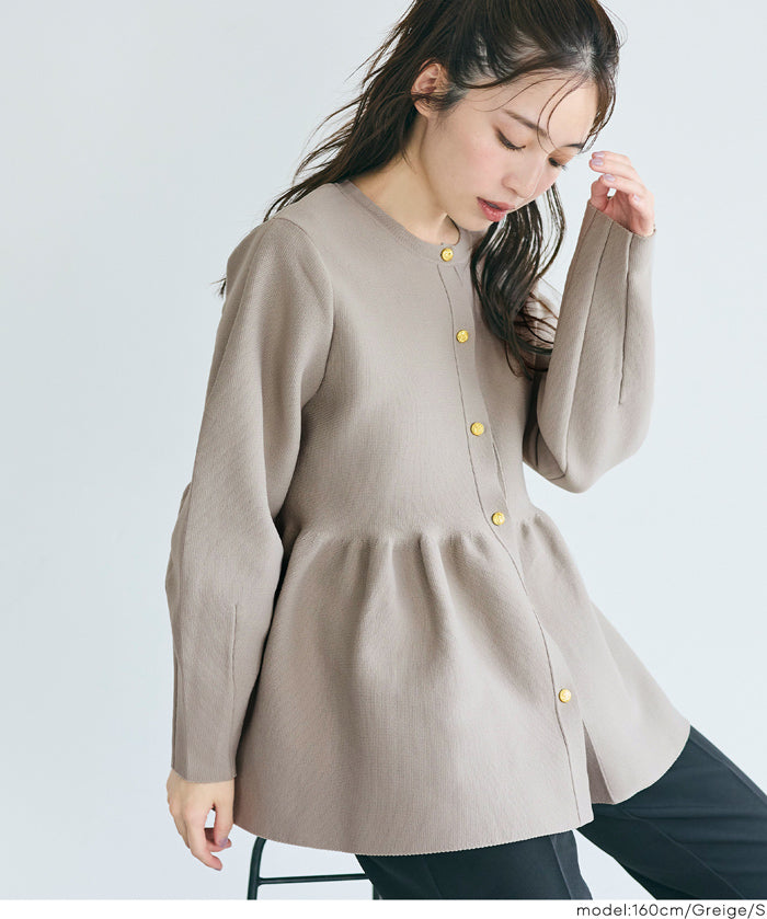 金釦娃娃針織開襟上衣