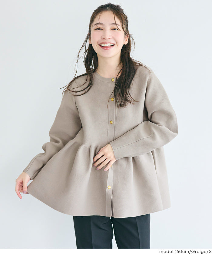 金釦娃娃針織開襟上衣