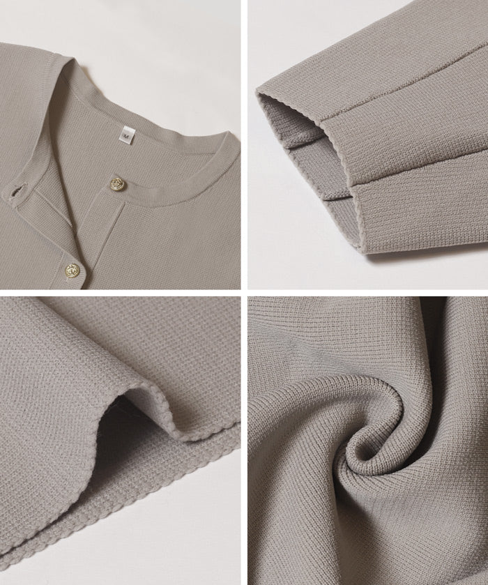 金釦娃娃針織開襟上衣