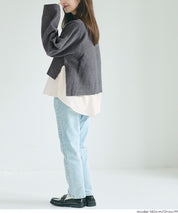 兩件式 短版高領針織毛衣+荷葉邊內襯