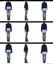 兩件式 短版高領針織毛衣+荷葉邊內襯