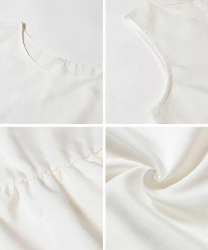 兩件式 短版高領針織毛衣+荷葉邊內襯