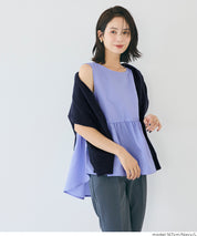 兩件式 短版高領針織毛衣+荷葉邊內襯