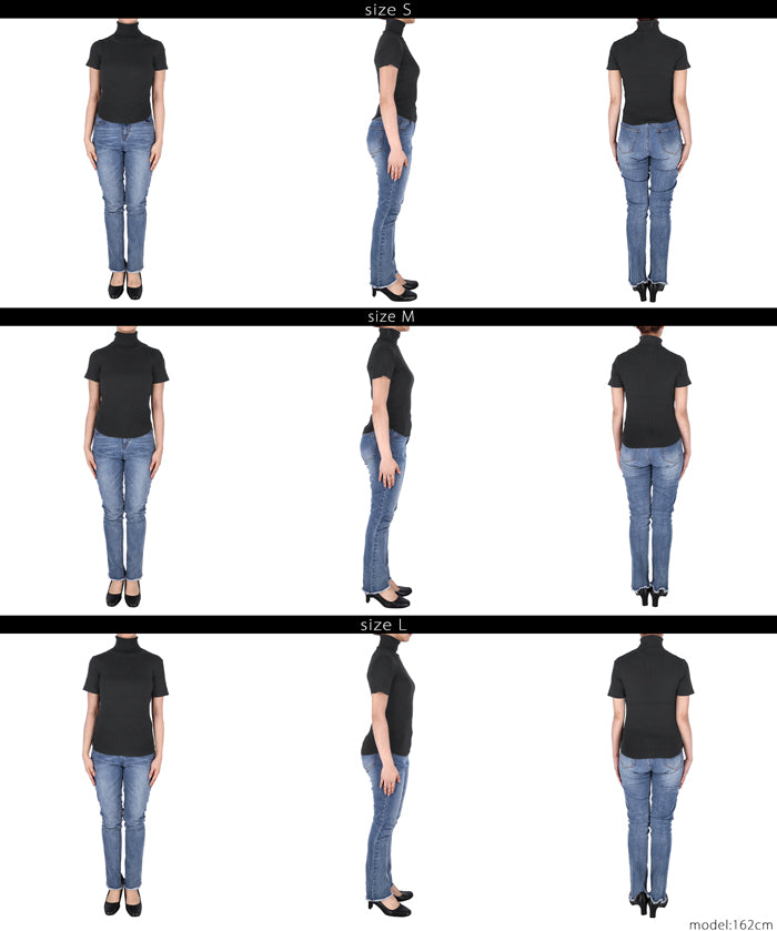 高領短袖合身針織上衣