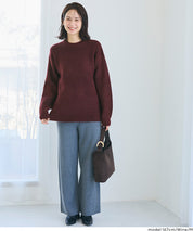 絨感圓領長袖毛衣