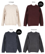 絨感圓領長袖毛衣