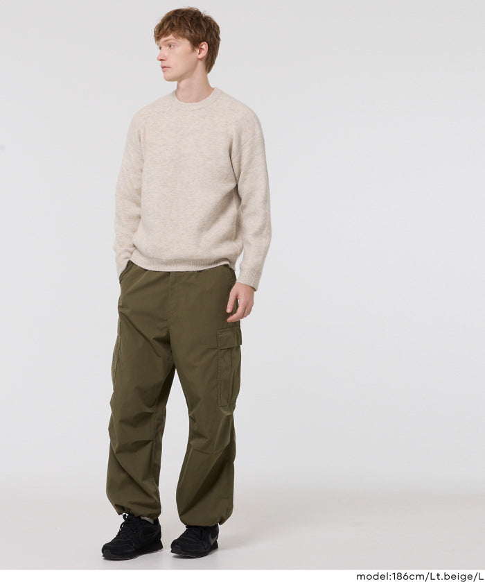 絨感圓領長袖毛衣