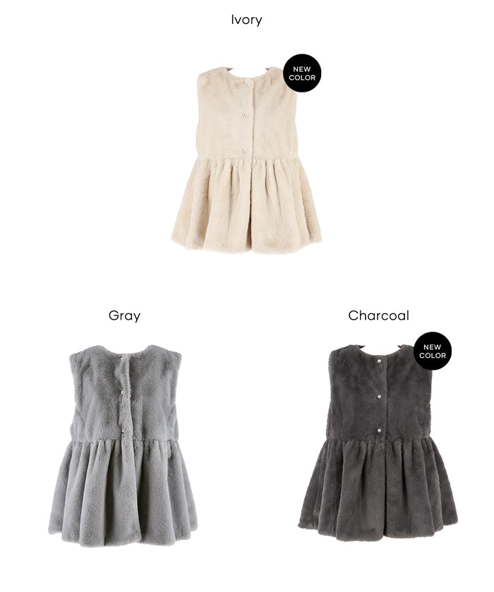 絨毛荷葉下擺背心