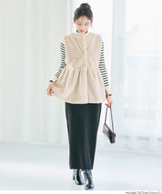 絨毛荷葉下擺背心