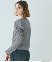 抽皺造型長袖楊柳上衣