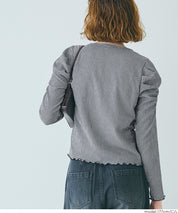 抽皺造型長袖楊柳上衣