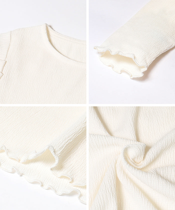 抽皺造型長袖楊柳上衣