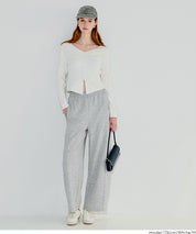 前開衩針織上衣 可機洗