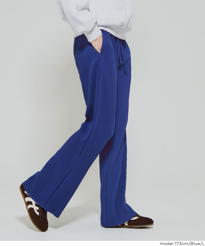 【DAILY WARM】內刷毛喬其羅紋長褲