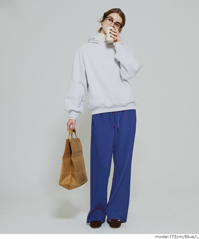 【DAILY WARM】內刷毛喬其羅紋長褲