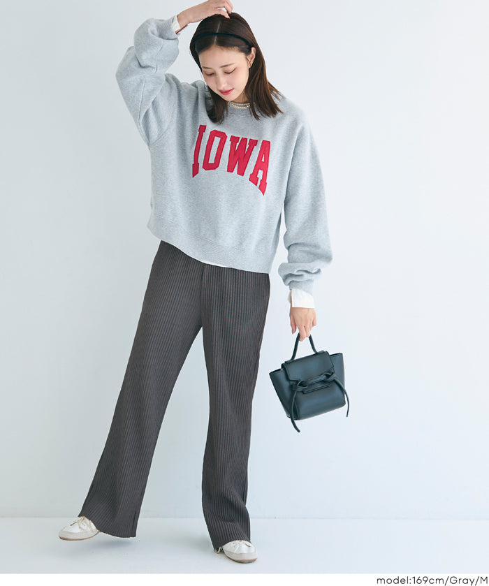 【DAILY WARM】內刷毛喬其羅紋長褲