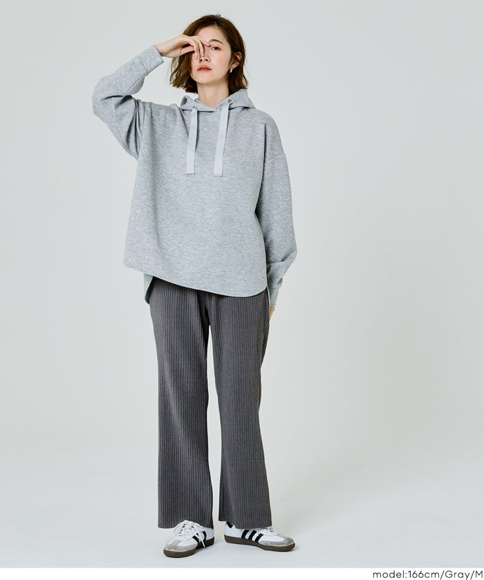 【DAILY WARM】內刷毛喬其羅紋長褲